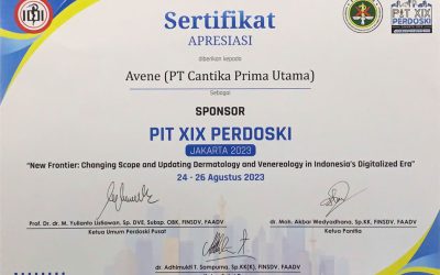 Avène (PT Cantika Prima Utama) Terima Penghargaan Sponsor di PIT XIX PERDOSKI 2023