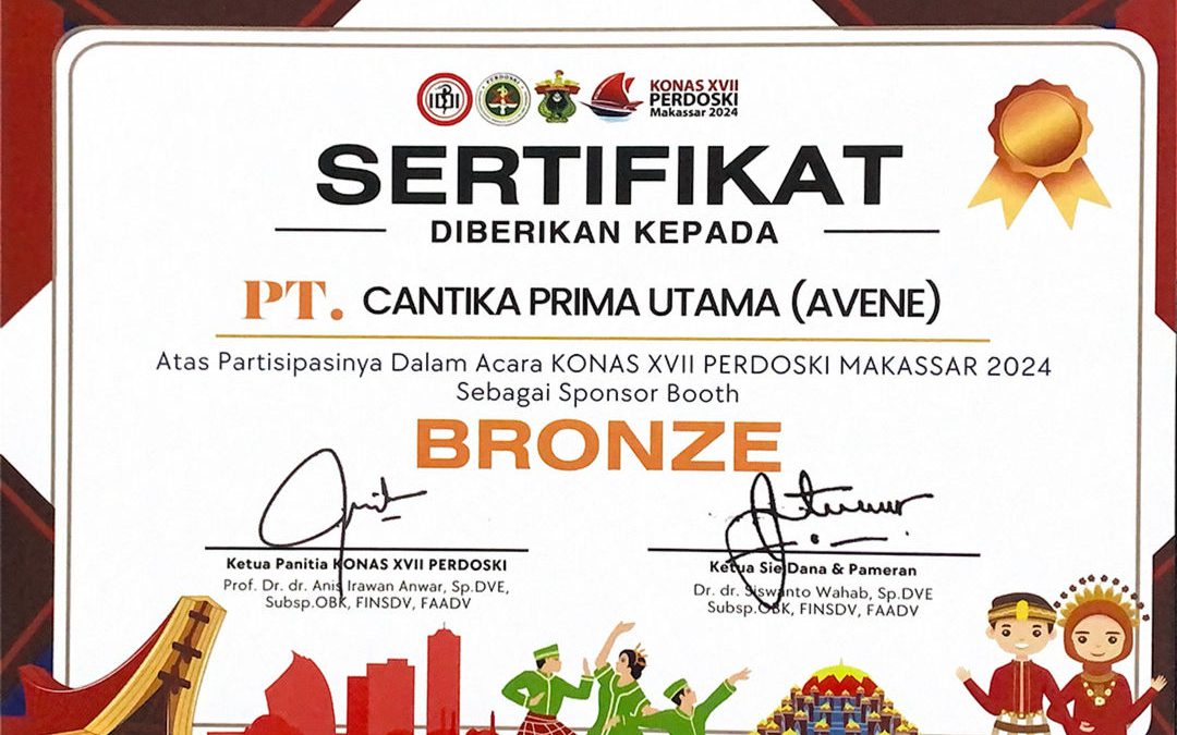 PT Cantika Prima Utama Raih Penghargaan Sponsor Booth Bronze di KONAS XVII PERDOSKI Makassar 2024